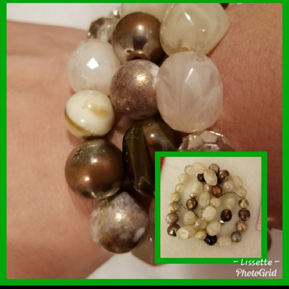 ๐Amber Colored Tri Layered Bracelet๐ - Picture 2 of 8